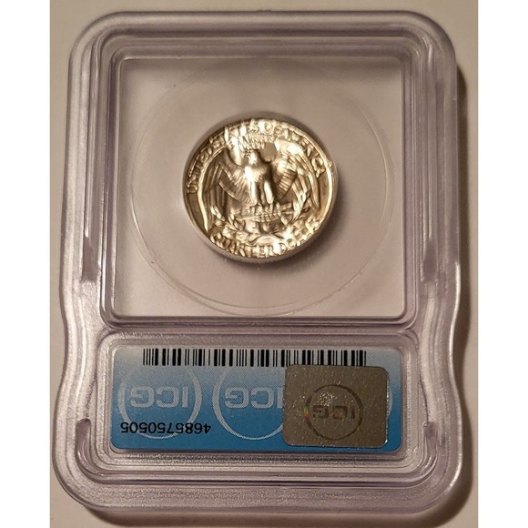 1954 Washington Quarter Unc MS66+ ICG Toning - Picture 2 of 4